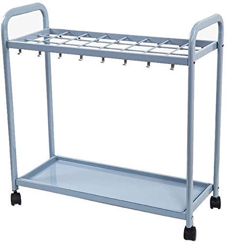 Étagère de parapluie de ménage grand modèle métallique avec roulettes