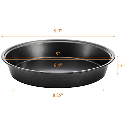 Tosnail 4 Packs 9" Nonstick Round Cake Pan Set For Baking Layer Cake Pans Pie Pan Tart Pan Pizza Pan #TOP1
