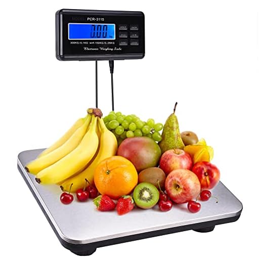 Yescom 660lbs LCD Digital Scale Postal Scale Platform 300kg Capacity Stainless Steel Platform Scale