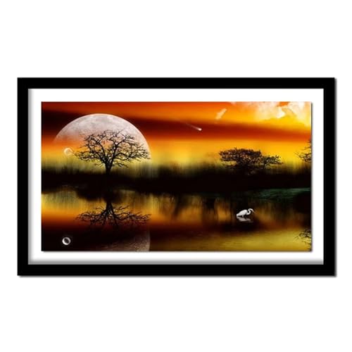 Diamant kit murale décoration coucher de soleil : idée cadeau créative adulte