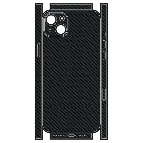 Pegatina fibra de carbono iPhone 14 Plus vinilo protector 3M de trasera y laterales 2