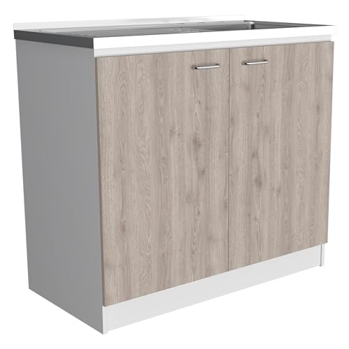 Tuhome Naples Utility Sink Cabinet for Kitchen Use with Integrated