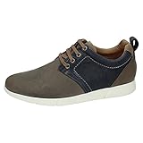 MADE IN SPAIN 308 Zapato DE Piel Azul Outlet ÚLTIMAS Tallas Marino-Gris 39