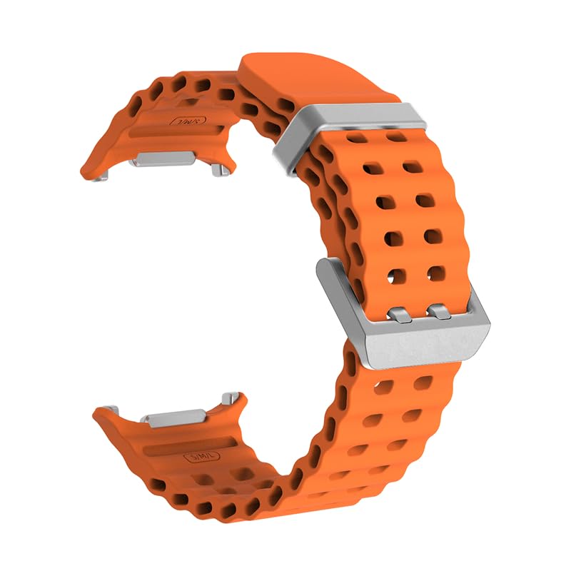 Bracelet silicone Galaxy Watch Ultra 47mm anti-transpiration bleu marine contre irritations