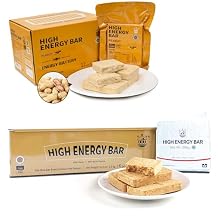 Peanut & Milk Flavor Emergency Food Ration Bars Compressed Biscuit Survival Tabs, 20 years Shelf Life Emergency Food Supplies, Food Rations Supply for Outdoor Camping Hiking Snowstorm,Tin Box 18 Count
