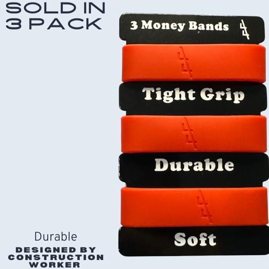 44 Rubber Silicone Money Bands for Cash & Cards (3), Wallet Money Clip Alternative (Red) - Image 2