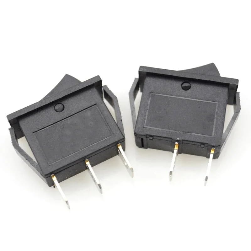 1 interruttore a bilanciere nero, 3 pin, barca, 2 posizioni, 15 A 250 V