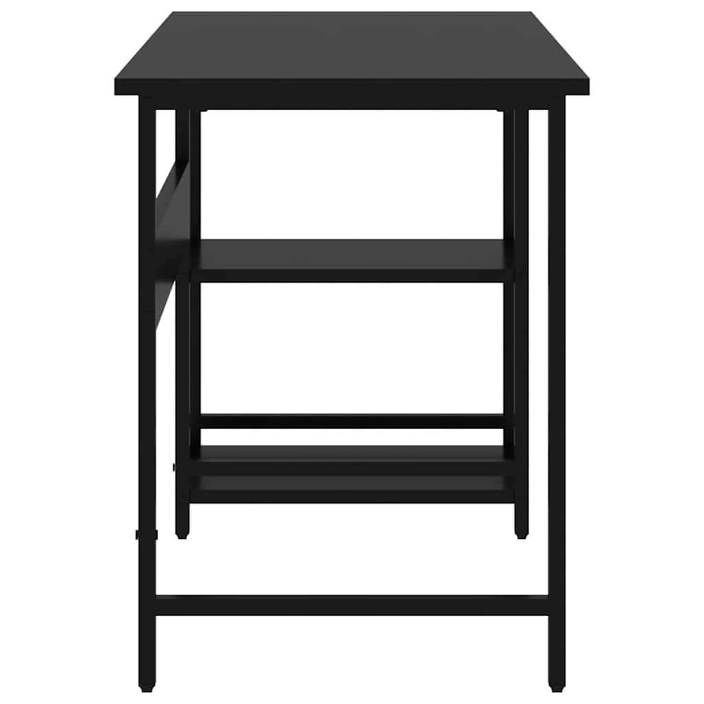 Computertisch Schwarz aus MDF und pulverbeschichtetem Metall 105 x 50 x 72 cm, Schreibtisch für Computer, Laptop und PC, Büro, Homeoffice, Lernen, Gaming mit robustem Gestell