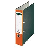 leitz ordner wow orange 1x Standard-Ordner mit orangem Rücken und Wolkenmarmor-Kaschierung, 8 cm Rückenbreite, Zur Ablage von bis zu 600 (80 g/m²) Blatt, Für den täglichen Gebrauch Zuhause oder im Büro