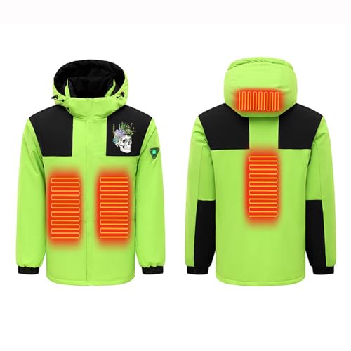 Chaqueta de Plumas Calefactable con 4 zonas de calor y capucha desmontable para invierno 1
