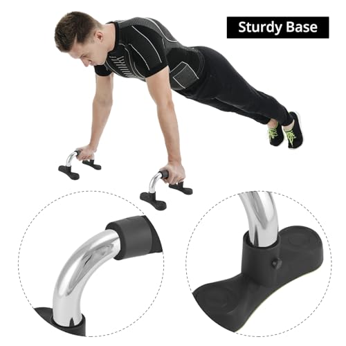 QWORK Steel Push Up Handles for Floor, Portable Push Up Stands with Non-Slip Grip, Angled Incline by QWORK - Image 4