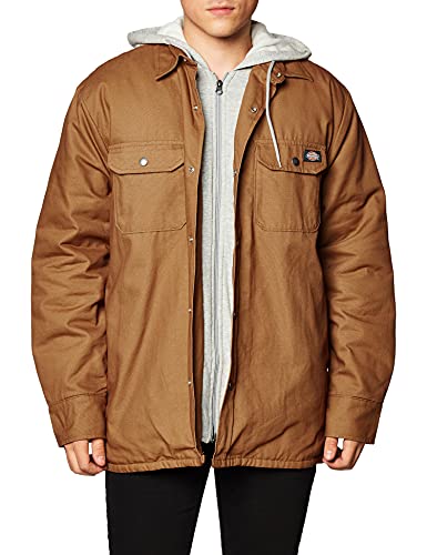 Image of Dickies Men's Relaxed Fit Icon Hooded Quilted Shirt Jacket