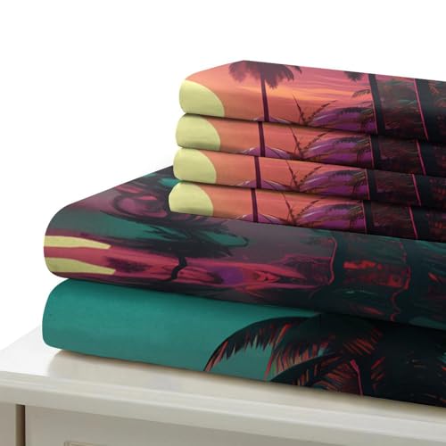 Parure de lit coucher du soleil 140x200 microfibre pour ado - 7