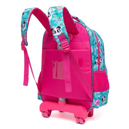 Kit Mochila de Rodinhas Lancheira Térmica Estojo Infantil Escolar Feminina Fashion