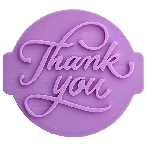 Thank You T01 - Embosser/Stamp for Fondant, Icing, Cupcake, Cake, Decoration Cover