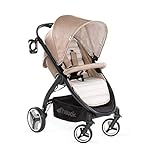 Hauck Buggy Lift Up 4 / für Babys und Kinder ab Geburt / Belastbar bis 25 kg / Einhändig Faltbar / Inklusive Getränke Halter / Höhenverstellbar / Liegeposition / Großer Korb / Beige