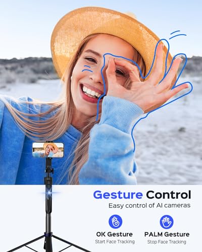 Trípode de teléfono con seguimiento inteligente y rotación de 360 grados 6