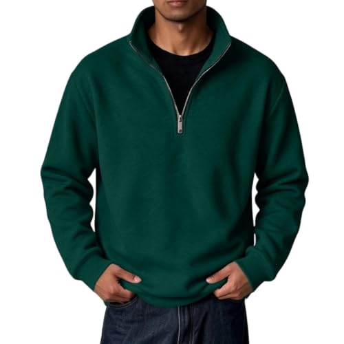 Mens Pullover Quarter Zip Fleece Mockneck 1/4 Zipper Graphic Sweatshirts - image 1