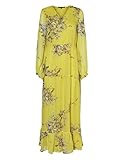  Vero Moda Vmsatina LS Maxi Dress Vestido, Multicolor (Cream Gold AOP:satina Print), 40 (Talla del Fabricante: Medium) para Mujer