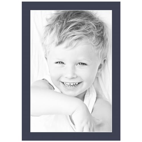 16x24 Midnight Blue/Blue Jay Custom Mat for Picture Frame with 12x20 Opening Size (Mat Only, Frame NOT Included) - 7 Pack