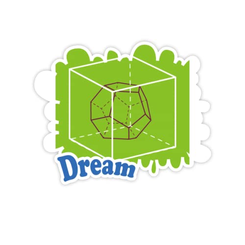 Combinatori Cubo Mathematical Geometrico Spazio Adesivi Citazione Sogno Decalcomanie in Vinile