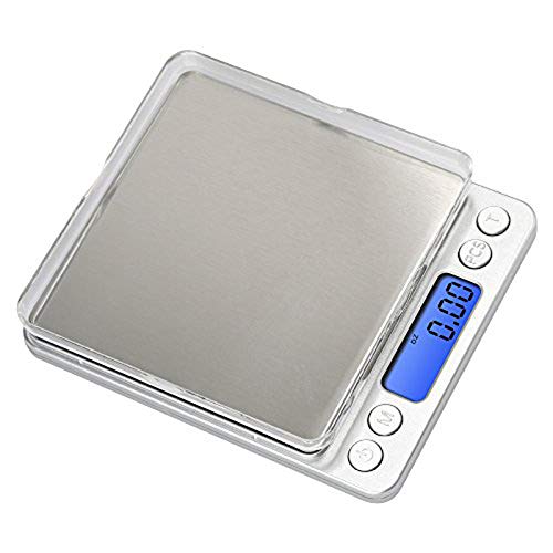 Anferstore 0.1 Gram Precision Multifunction Kitchen Cooking and Jewelry Stainless Steel Scale, Electronic Digital Balance Weight Pocket Scale 3000g-Silver(Kitchen Scale)