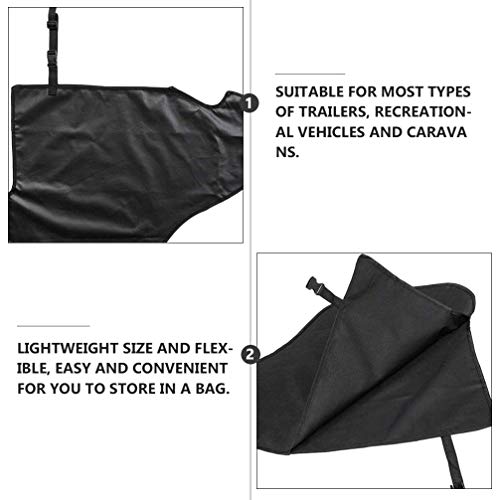 Garneck Caravan Hitch Cover Universal Waterproof Tow Hitch Cover Tongue Jack Protective Cover For Rv Caravans Trailer #TOP7