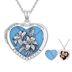 Lily Flower Locket Necklace