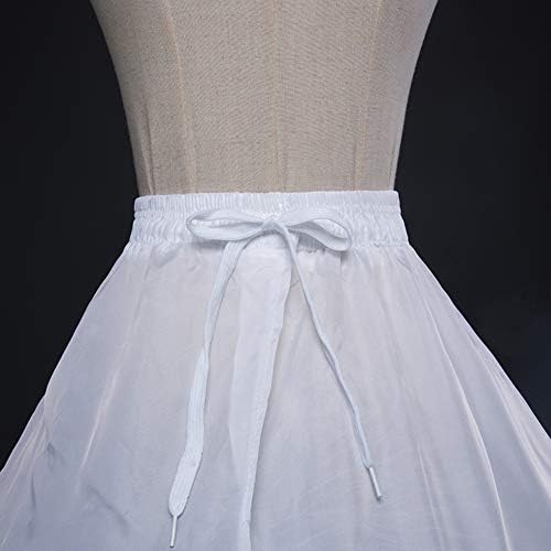 YULUOSHA Women Crinoline Petticoat 4 Hoop A-line Skirt Slips Floor Length Underskirt for Wedding Ball Gown Bridal Dress