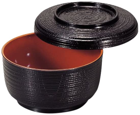 割子飯器(小)黒内朱 Amazon｜お椀 耐熱割子飯器黒内朱塗 洗浄機可 [13.4φ x 8cm ・内寸12.1