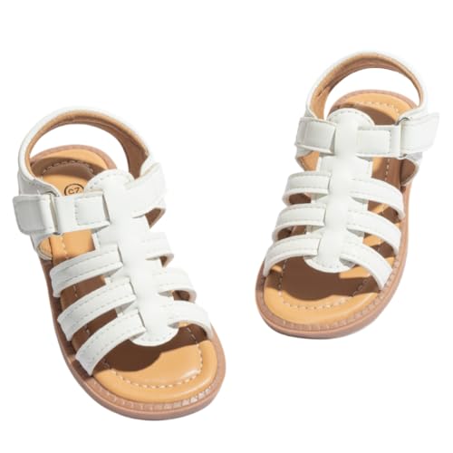 Toddler Girls Sandals Open Toe Princess Summer Flats Flower Girl Dress Shoes for School Beach Party