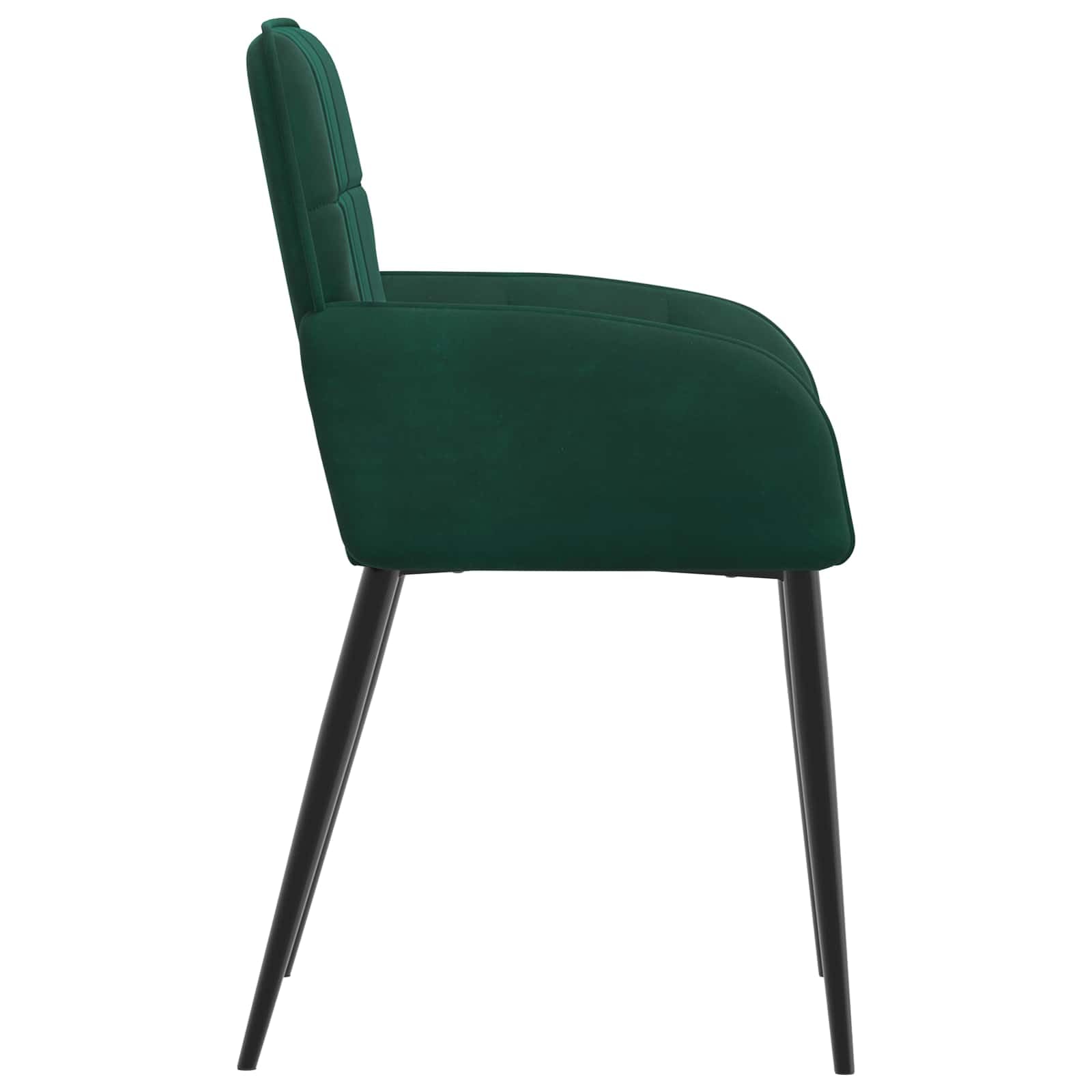 6 sedie da pranzo in velluto verde scuro, 57 x 50 x 85 cm, sedia imbottita con braccioli, ergonomiche, salvaspazio, per sala da pranzo, cucina, soggiorno, ristorante, caffetteria