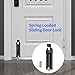 MY MIRONEY Spring Loaded Sliding Door Lock Black Patio Door Lock Heavy Duty Door Security Slide Latch Zinc Alloy Foot Operated Kick Lock for Slide Glass Door