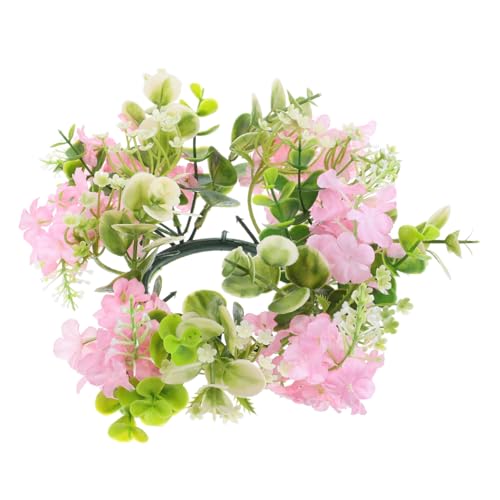 MUELODSIC Ghirlanda Candele Forma Fiore Piccolo Decorazione Da Centrotavola Ghirlanda Realistica Anello Portacandele Per Feste Matrimonio e Arredamento