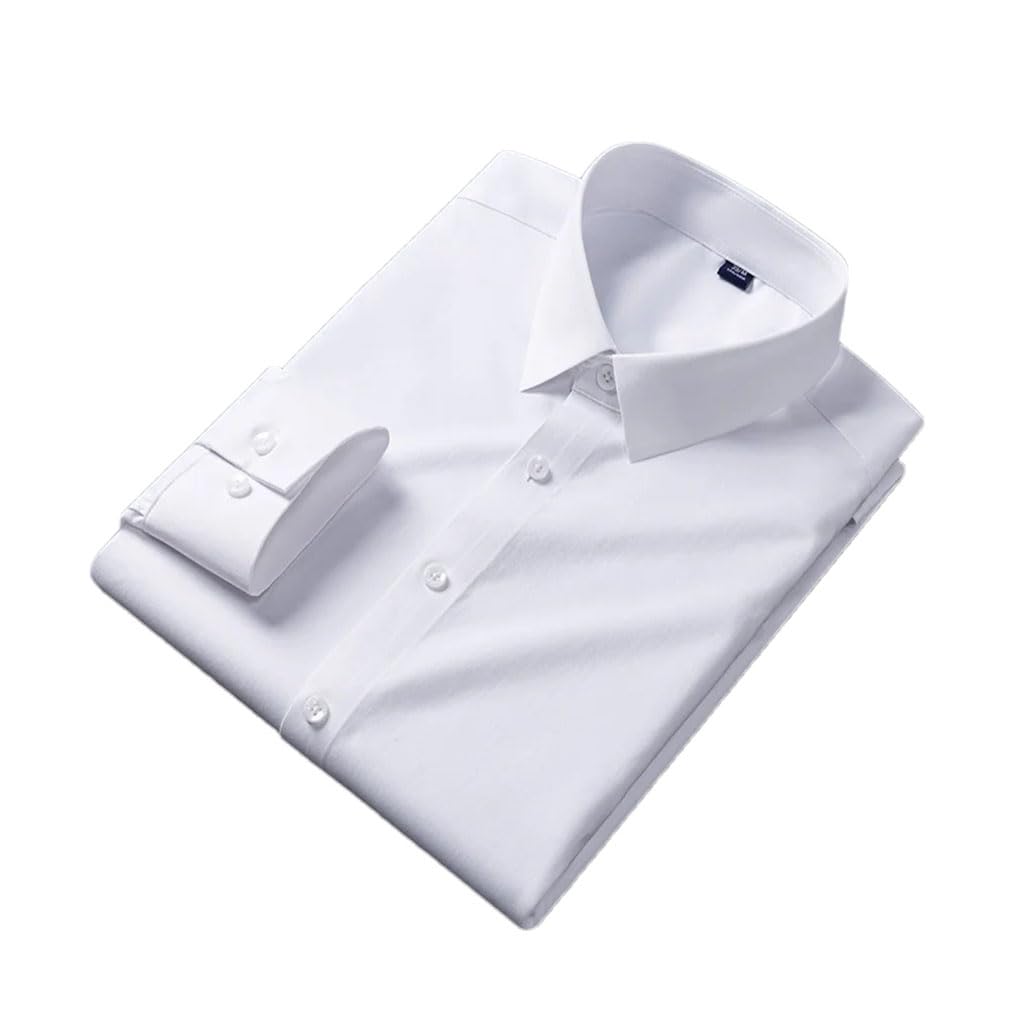Camisas de vestir para hombre, ajustadas, para negocios, negocios, camisa de manga larga, camisa de oficina, 108, L