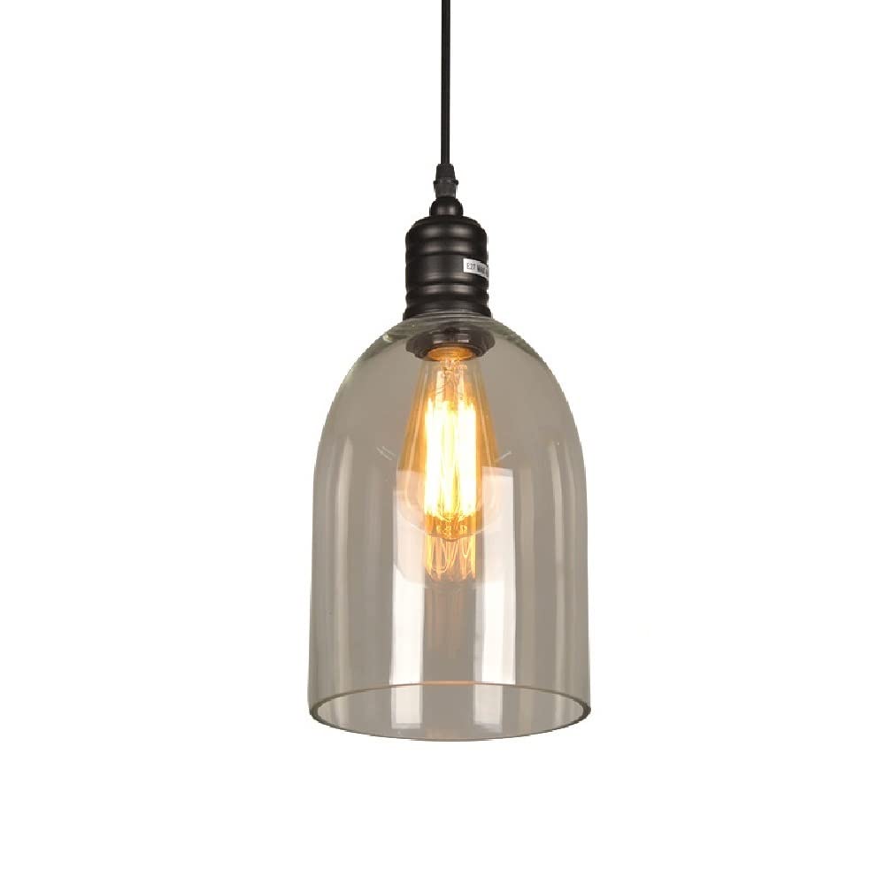 Vintage farmhouse Industrial E27/E26 Podstawa Regulowana wysokość żyrandol Proste wisiorki 1 Light Ręcznie dmuchane szklane szklane salon sufit wiszący światło oświetlenie kuchni Zmiana