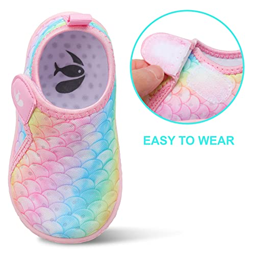 Image of FEETCITY Boys Girls Water Shoes Kids Aqua Socks Quick Dry Barefoot for Beach Swimming Pool