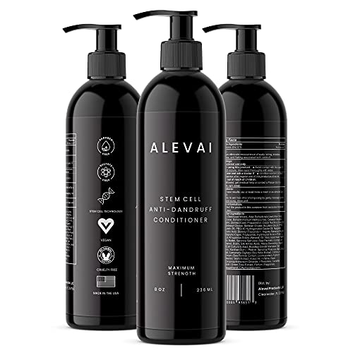 Alevai Stem Cell Anti Dandruff Conditioner for Men and Women with 2 Percent Pyrithione Zinc - Nourishing Dry, Itchy Scalp Treatment with Natural Plant Stem Cells - Sulfate Free Care