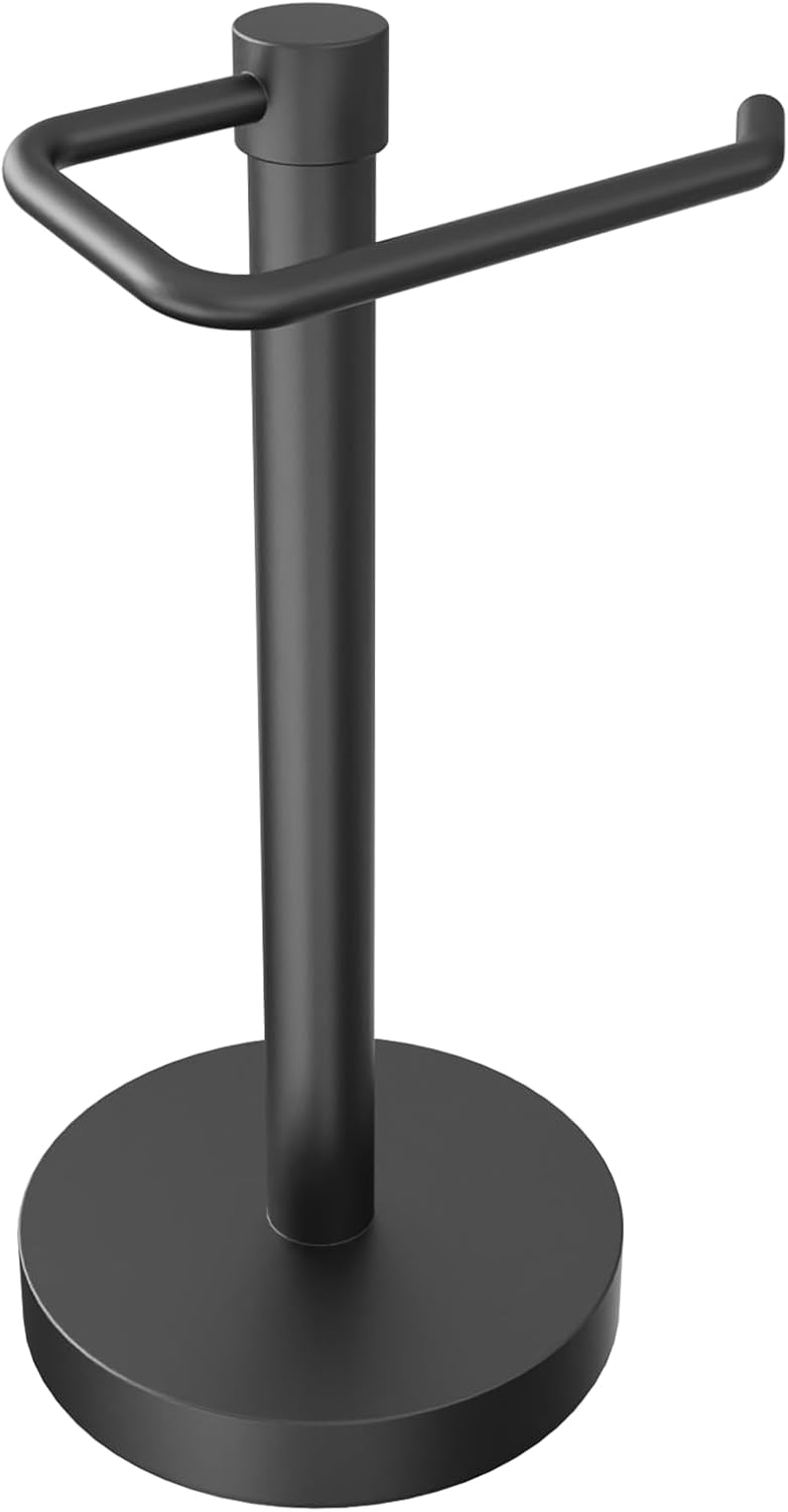 YUMORE Hand Towel Holder Stand Countertop Towel Rack Free Standing Towel Bar Hanger for Bathroom Kitchen Black