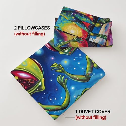 Drap-housse microfibre imprimé 3D espace élastique pour lit 120x200 - 8