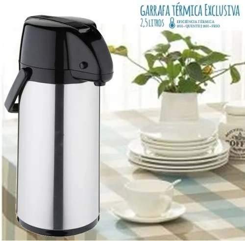 Garrafa Térmica Exclusiva 2.5L Inox Soprano