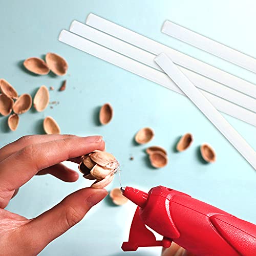 Mini Glue Gun Sticks 8" Long 0.27" Dia, T Tovia 60 Count Transparent Hot Glue Gun Refill Sticks, All-Purpose Dual Temp Glue Sticks #TOP3