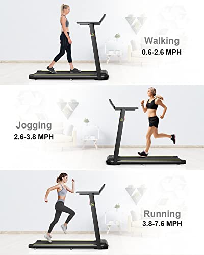 Folding Treadmill Desk Workstation, Akso Foldable Treadmill 300Lb Capacity, Portable Mini Treadmills For Home Office With Smart App, Adjustable Lcd Display, Easy To Fold Compact Treadmill #TOP3