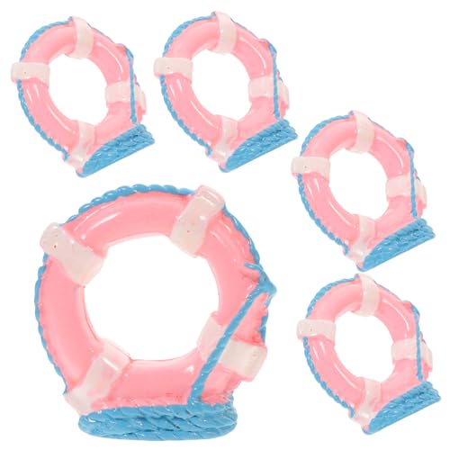 TOYANDONA 5 Piezas Micro Paisaje Plantas Verdes Modelo Mini aro Salvavidas Anillos natación en Miniatura casa muñecas Diver decoración Mini Decoraciones la casa Manual Accesorios