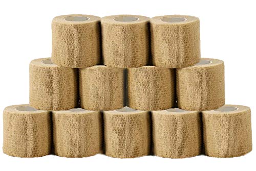 Awinker 12 Banda Venda Cinta Bendaje Adhesiva Deportiva para Crossfit Proteger los Dedos Beige