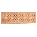 Roseley Large Embossed and Printed Coir Door Mat 40 x 125 cm Extra Long Heavy-Duty Hallway Entrance Runner Non-Slip Eco-Friendly Coconut Fibre for Indoor Outdoor Use [Damask]