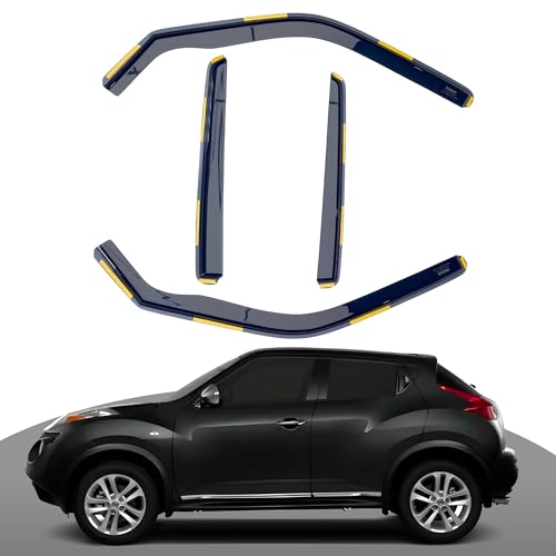 Haibak Wind Deflectors Set Compatible With Nissan Juke 2012-2019 5 Doors 4pc in Channel Fitment