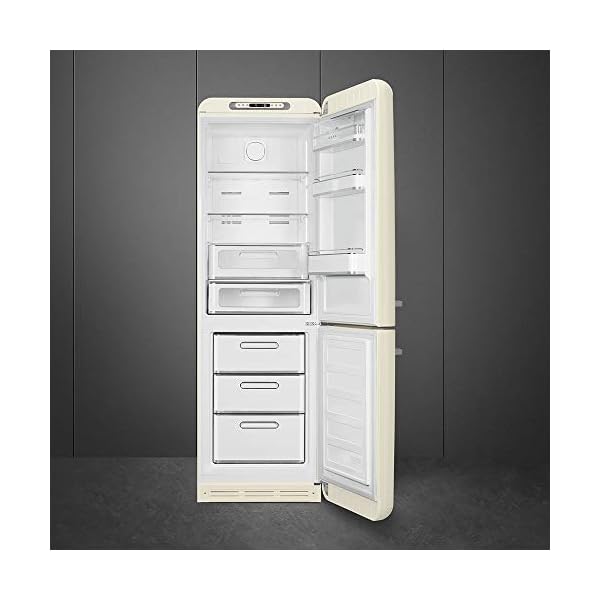 Smeg fab32urwh3 24 inch wide 117 cu ft retro refrigerator with bottom freezer right hinge made in italy  urban country home decor