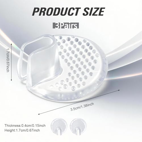 Protectores de dedos para sandalias ergonómicos ericotry 3 pares miniatura 2