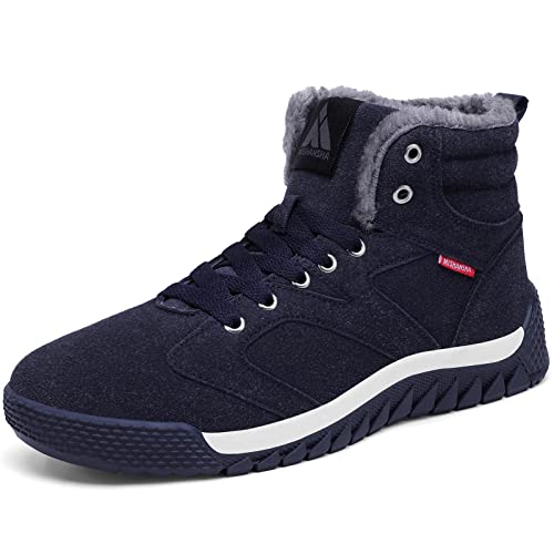 Winterschuhe Herren Gefüttert Herren Winter Sneaker Pelz Gefüttert - Wasserdichte Wanderschuhe Slip On Wasserdichte Stiefeletten